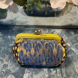Anthropologie Miss Albright Tapestry Floral Pouch